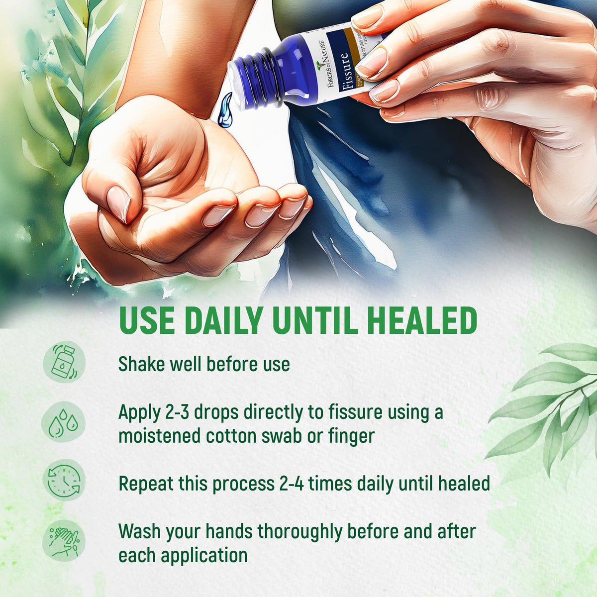 Forces of Nature Fissure Control, Organic Homeopathic Treatment with Witch Hazel for Anal Fissures, Hemorrhoid Related Irritation & Discomfort, Fast, Natural Topical Relief, 1 Fl Oz Forces of NatureBuy Supplements Australia