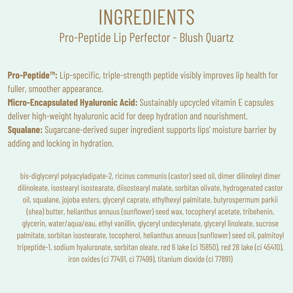 Biossance Pro-Peptide Lip Perfector – Triple-Treat Vegan Lip Balm – Deeply Hydrating with Pro-Peptides & Hyaluronic Acid – Enhances Natural Lip Color – Silky, Glossy Finish in Blush Quartz, Pink BIOSSANCEBuy Supplements Australia