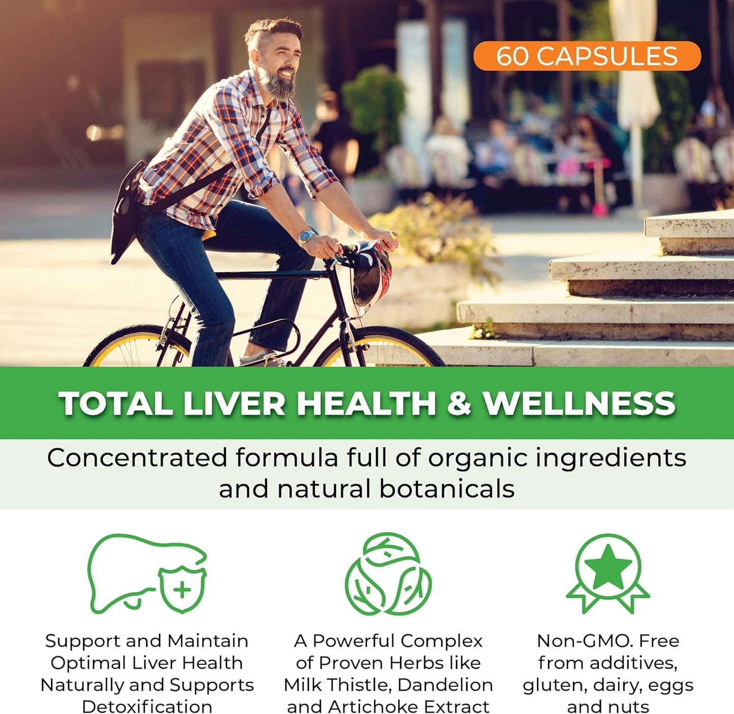 Liver Cleanse Detox & Repair - Fatty Liver Repair Detox Complex Supplement w/Choline, Zinc, Milk Thistle, Dandelion Root, Turmeric, Burdock, Artichoke - Liver Support Supplement | 60 Caps