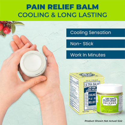 Ling Nam Ultra Balm External Analgesic, for Cooling Pain Relief Simple Backache Arthritis Strains Bruises Sprain, Muscle Pain, Muscle Soreness, 2.3oz (Pack of 3) Ling NamBuy Supplements Australia