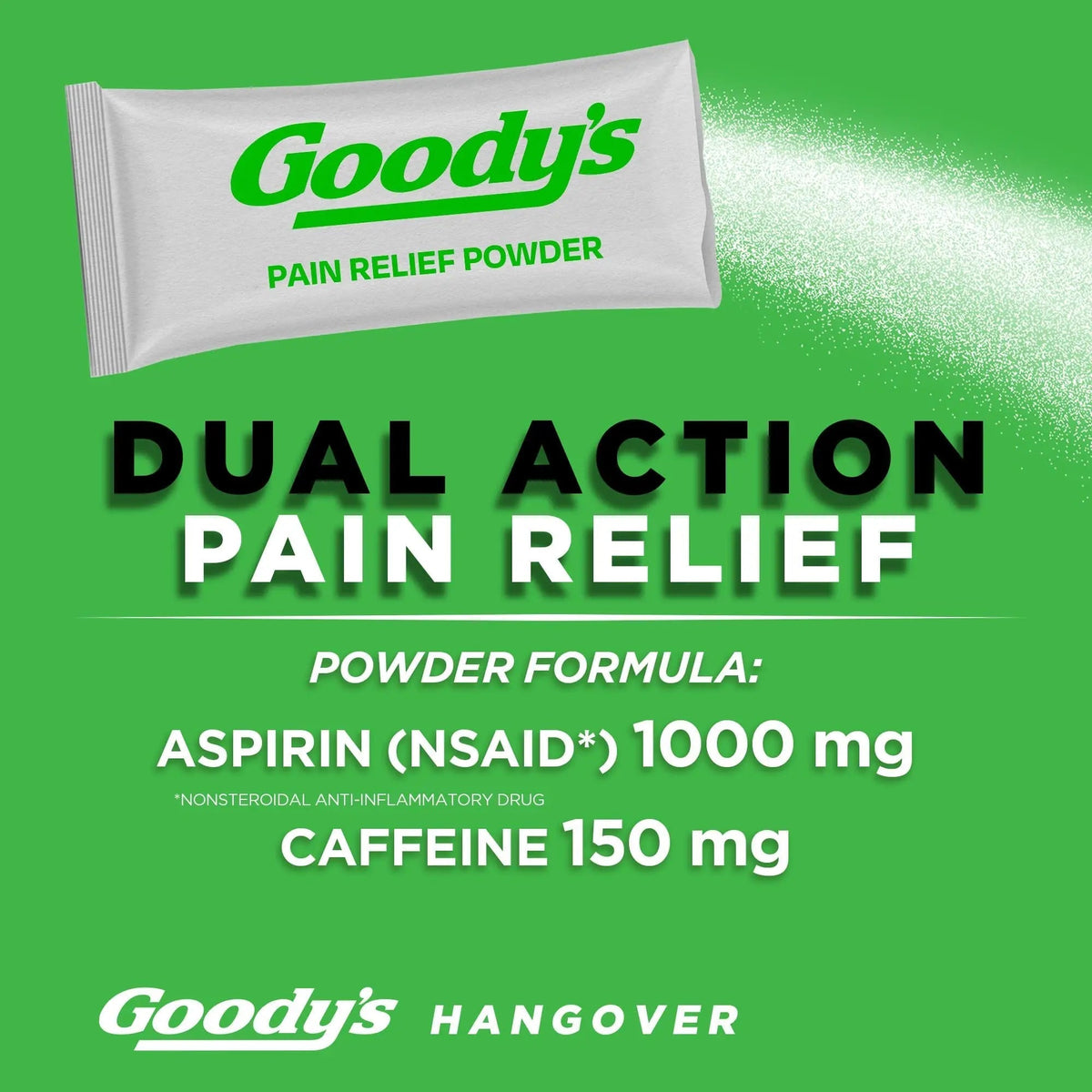 Goody's Hangover Relief Powder, Dual Action Fast Headache Pain Relief with Aspirin and Caffeine, Berry Citrus Flavor, 16 Count Goody'sBuy Supplements Australia