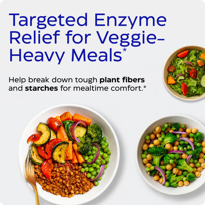 Enzymedica VeggieGest - Digestive Enzyme Supplement for Women & Men, Enzymes for Digestion & Gut Health Support, Support for Vegetarian/Vegan Diets, Helps Gas & Bloating, Gluten Free - 90 Caps