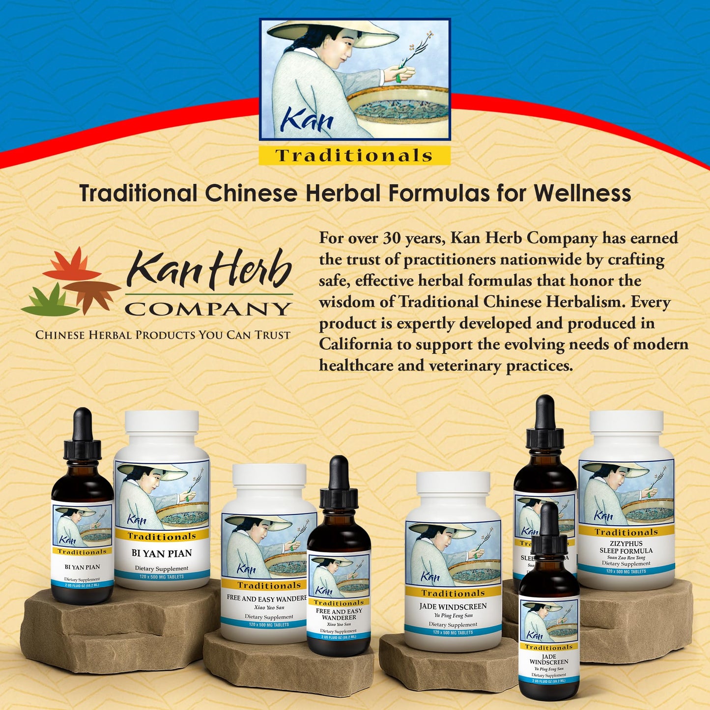 Kan Herbs Company Clear Mind Formula – Traditional Chinese Herbal Blend for Cognitive Clarity and Spirit Support, Nourishes Heart Yin and Blood, Calms Shen, Herbal Supplement, 60 Tablets Kan HerbsBuy Supplements Australia