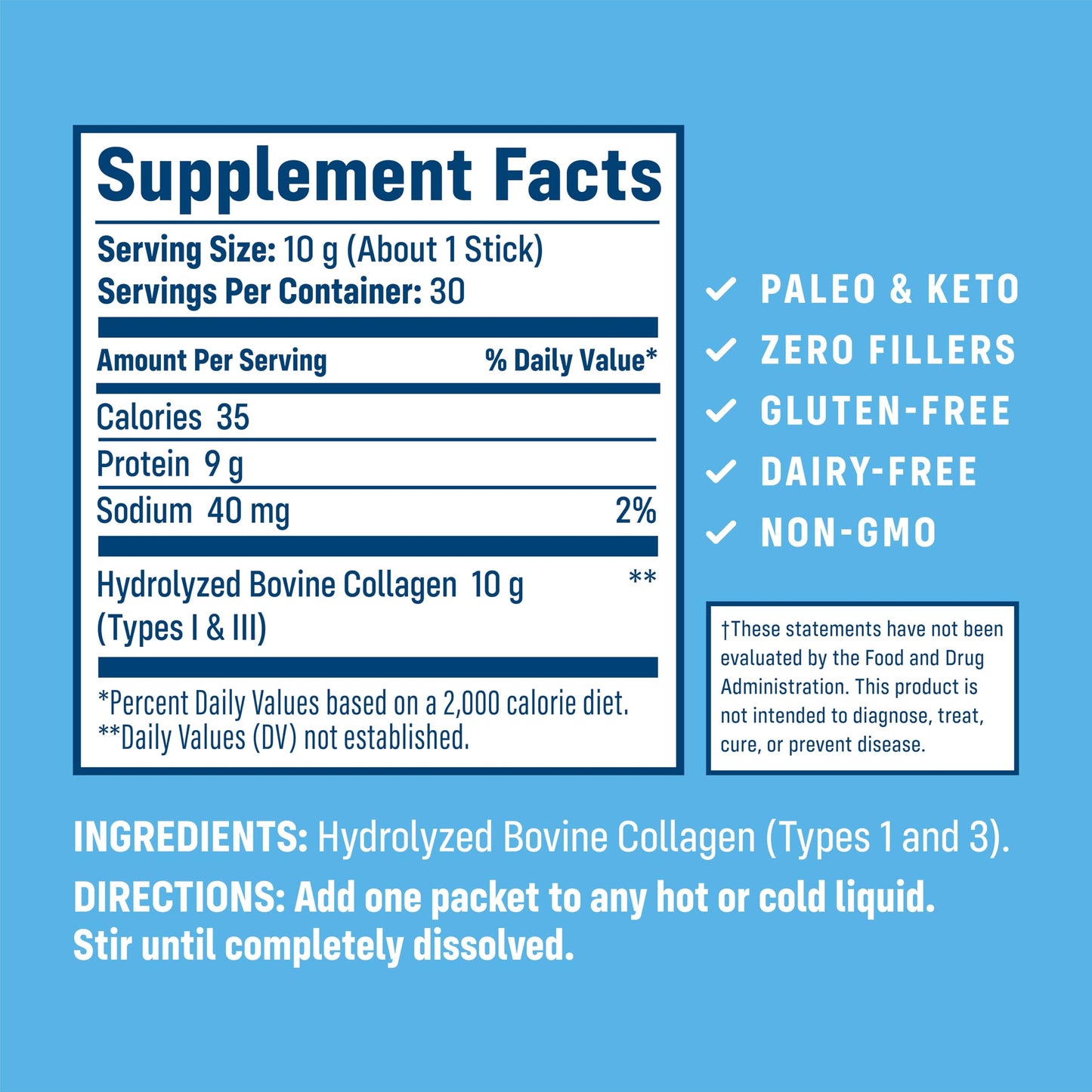 NativePath Collagen Peptides, Grass-Fed Type 1 & 3, 45 Servings | 10g Hydrolyzed Per Scoop, Supports Hair, Skin, Nails & Joints, Unflavored, Women & Men, Keto & Paleo