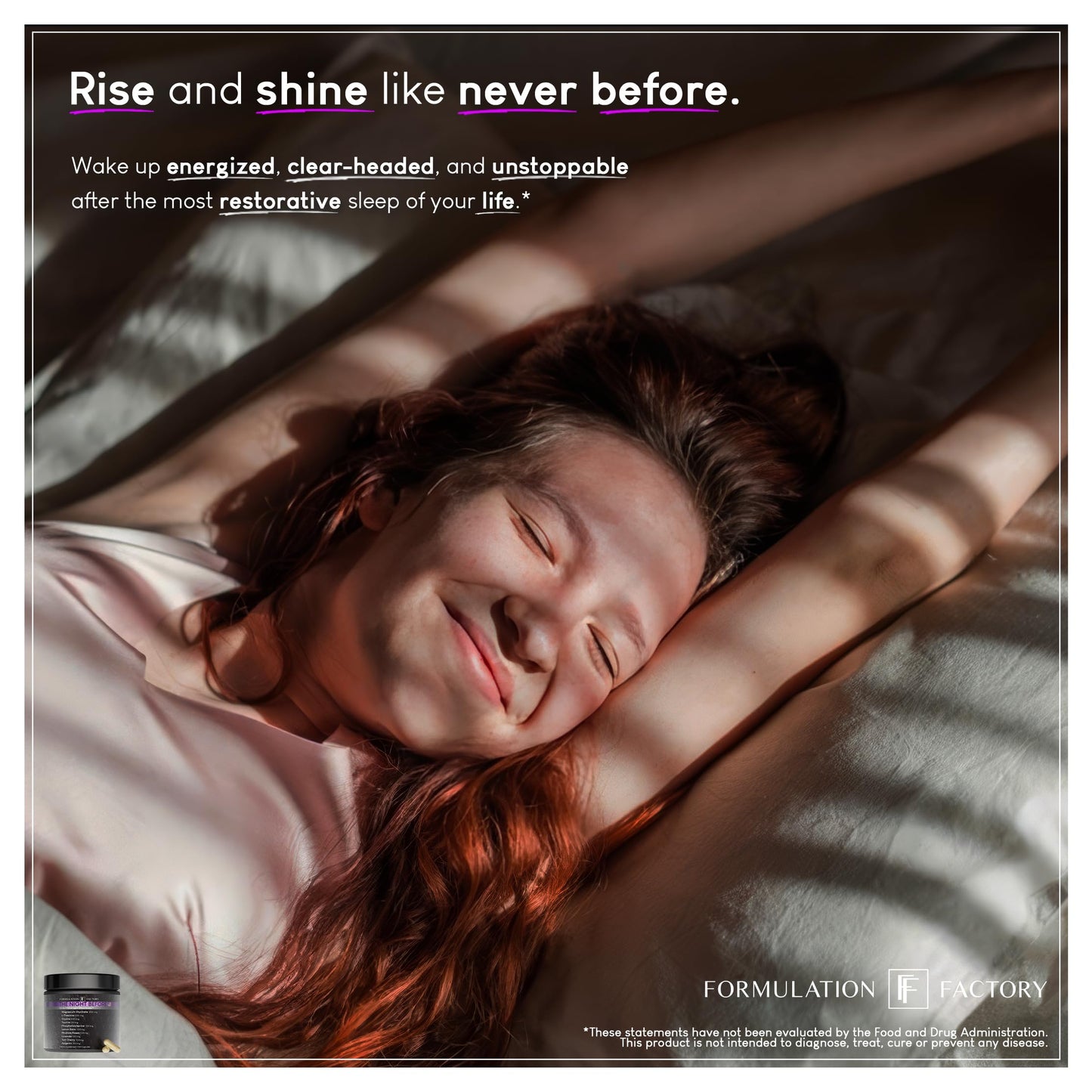 Formulation Factory The Night Before 10-in-1 Sleep Support | Melatonin 4mg, Magnesium Glycinate 300mg, L-Theanine, Glycine & More | Supports Relaxation,