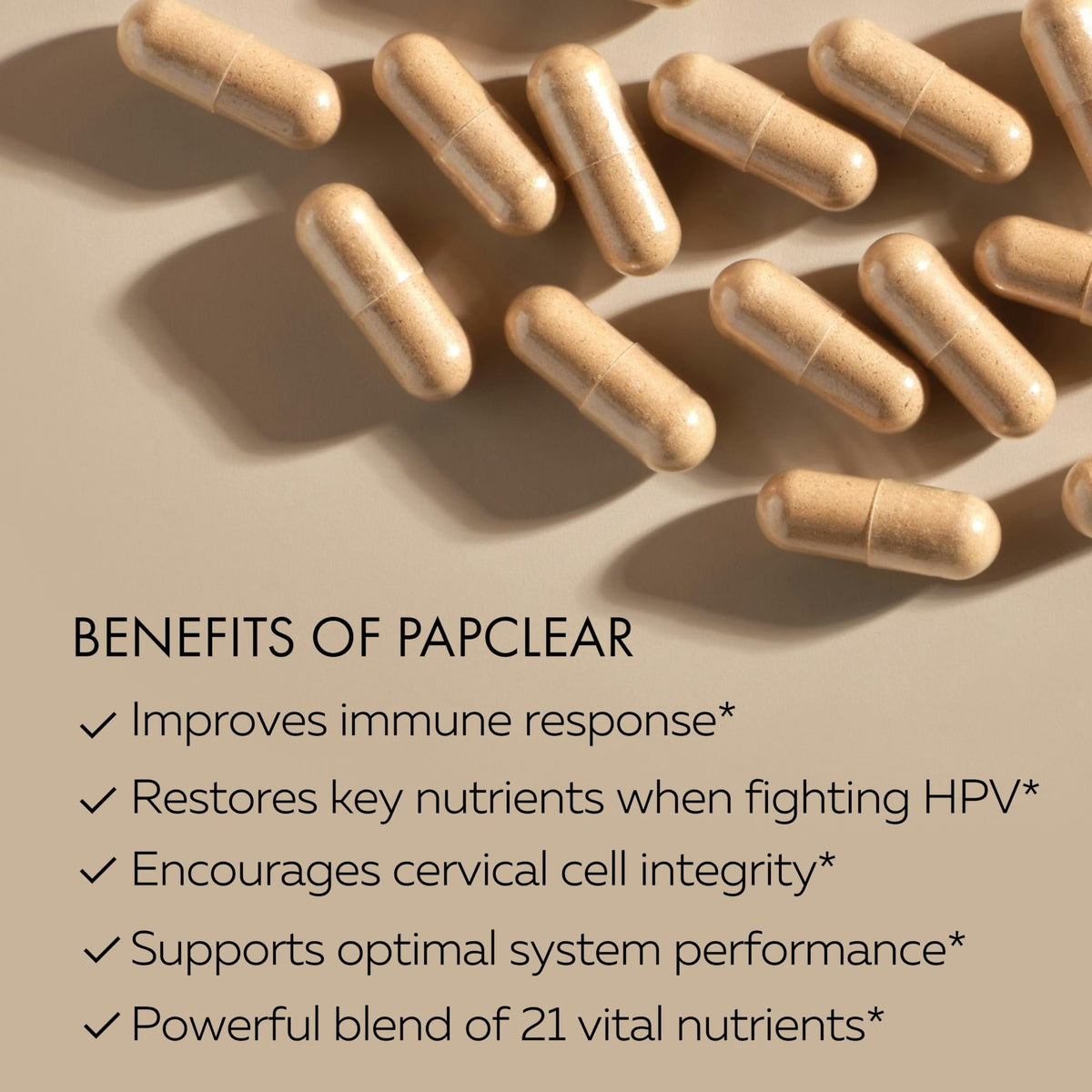 PAPCLEAR Physician Formulated | All Natural Immune Support Supplement | Advanced Powerful Immunity Booster | 21 Vitamins & Nutrients with Organic Shiitake Mushroom & Lycopene | 90 Capsules | Pack of 1 HPD RxBuy Supplements Australia