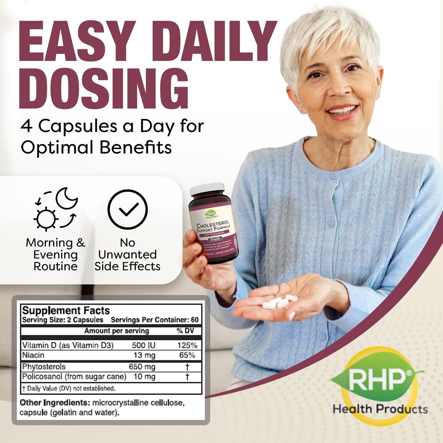 Advanced Cholesterol Health Complex with Plant Sterols. Cholesterol & Lipid Support Supplement for Healthy Heart & Cholesterol Levels for Men & Women. 120 Capsules RHP buy supplements Au