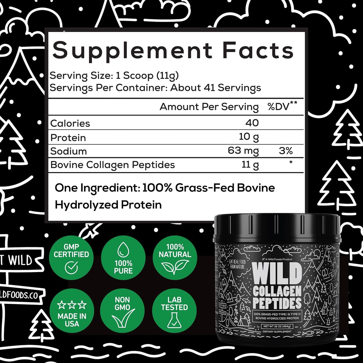 Cocotropic Organic Mushroom Cacao Mix (8oz) & Collagen Peptides (16oz) Bundle for Skin, Hair, and Joint Support