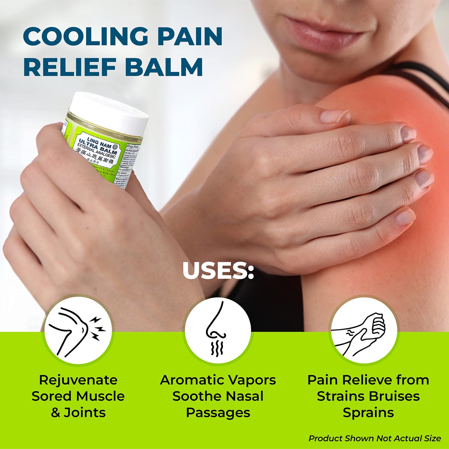 Ling Nam Ultra Balm External Analgesic, for Cooling Pain Relief Simple Backache Arthritis Strains Bruises Sprain, Muscle Pain, Muscle Soreness,0.7oz/19.8g Ling NamBuy Supplements Australia