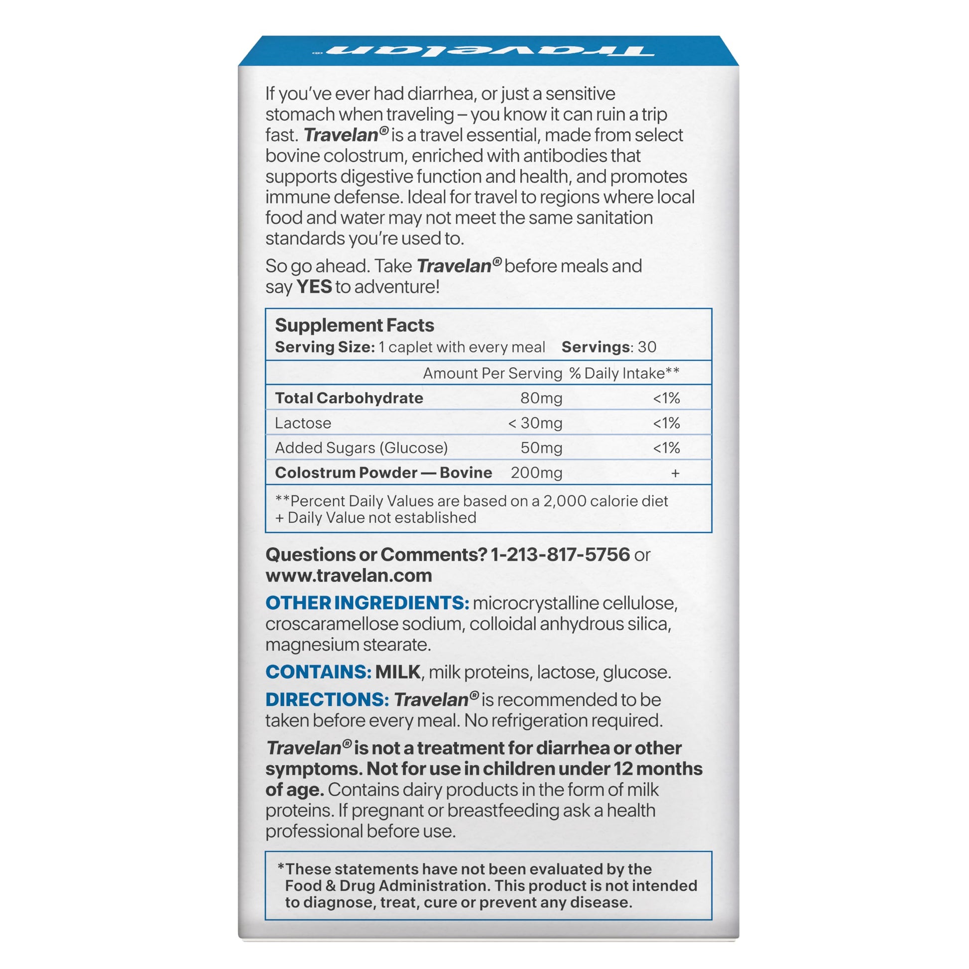Anti Diarrhea Pills Help Prevent Traveler’s Diarrhea Before It Starts, Clinically Proven, Travel Essentials, Drug-Free Colostrum, Natural Digestive and Immune Support Supplement, 30 Count Travelan buy supplements Au