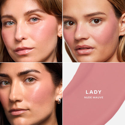 Saie Cheek Flush Duo - Dew Liquid Blush (.40 oz, Lady), SuperSuede Baked Powder Blush (.01 oz, Mia) - Layerable, Skin-Nourishing Blushes for a Seamless Radiant Finish SaieBuy Supplements Australia