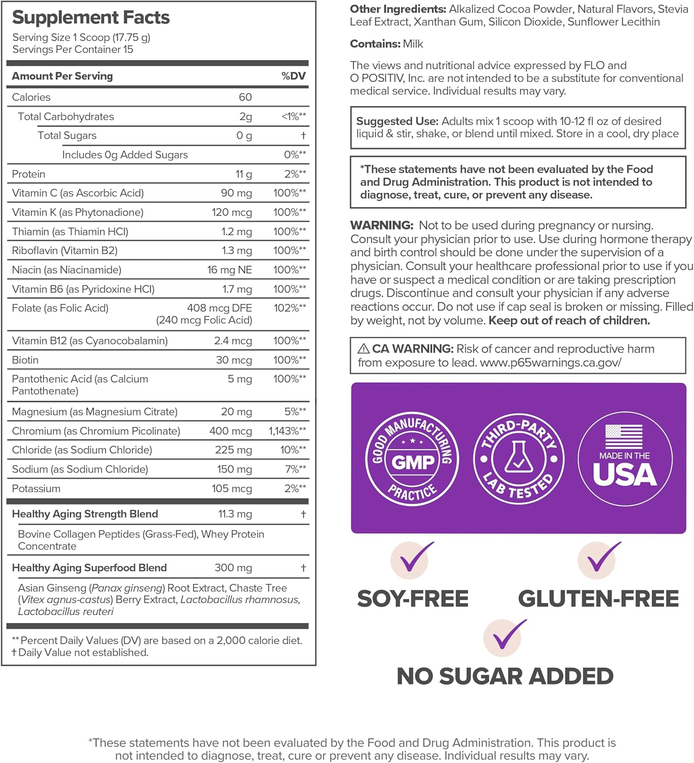 MENO Healthy Aging Collagen & Protein, Chocolate Brownie – 15 Servings