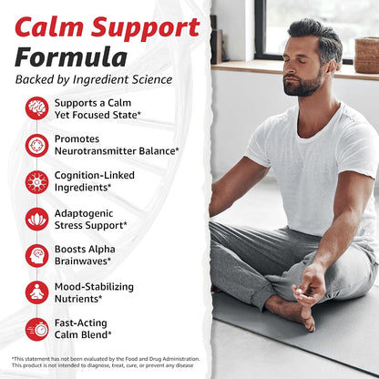 10X Health Calm Drops - 100mg, 2.03 Fl Oz | Gaba Supplements: 100mg L-Theanine, Calm & Stress Support, Natural Flavor, 2.03 Fl Oz