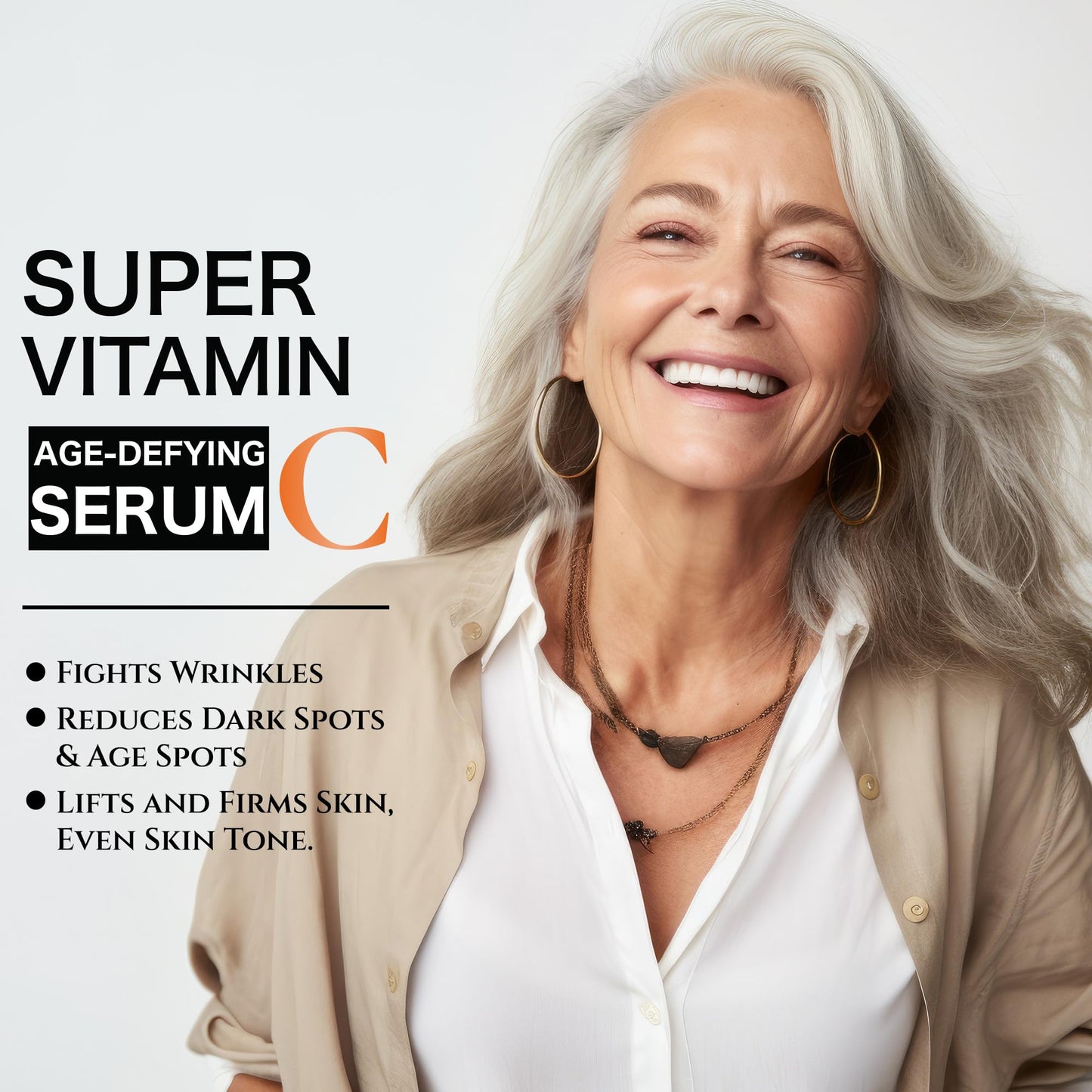 Super Vitamin C Serum for Women over 70, Rapid Anti Aging Cream, Face Lift Cream, Hydrates, Softens, Lifts and Firms, Fights Wrinkles, Advanced Super Serum C 3PCS. (90ml) RefaflioBuy Supplements Australia