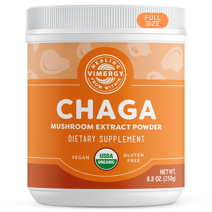 Vimergy Chaga Capsules – Superfood Cellular Support* – Cardiovascular Health Benefits* – Kosher, Vegan, Gluten-Free – 90 Capsules