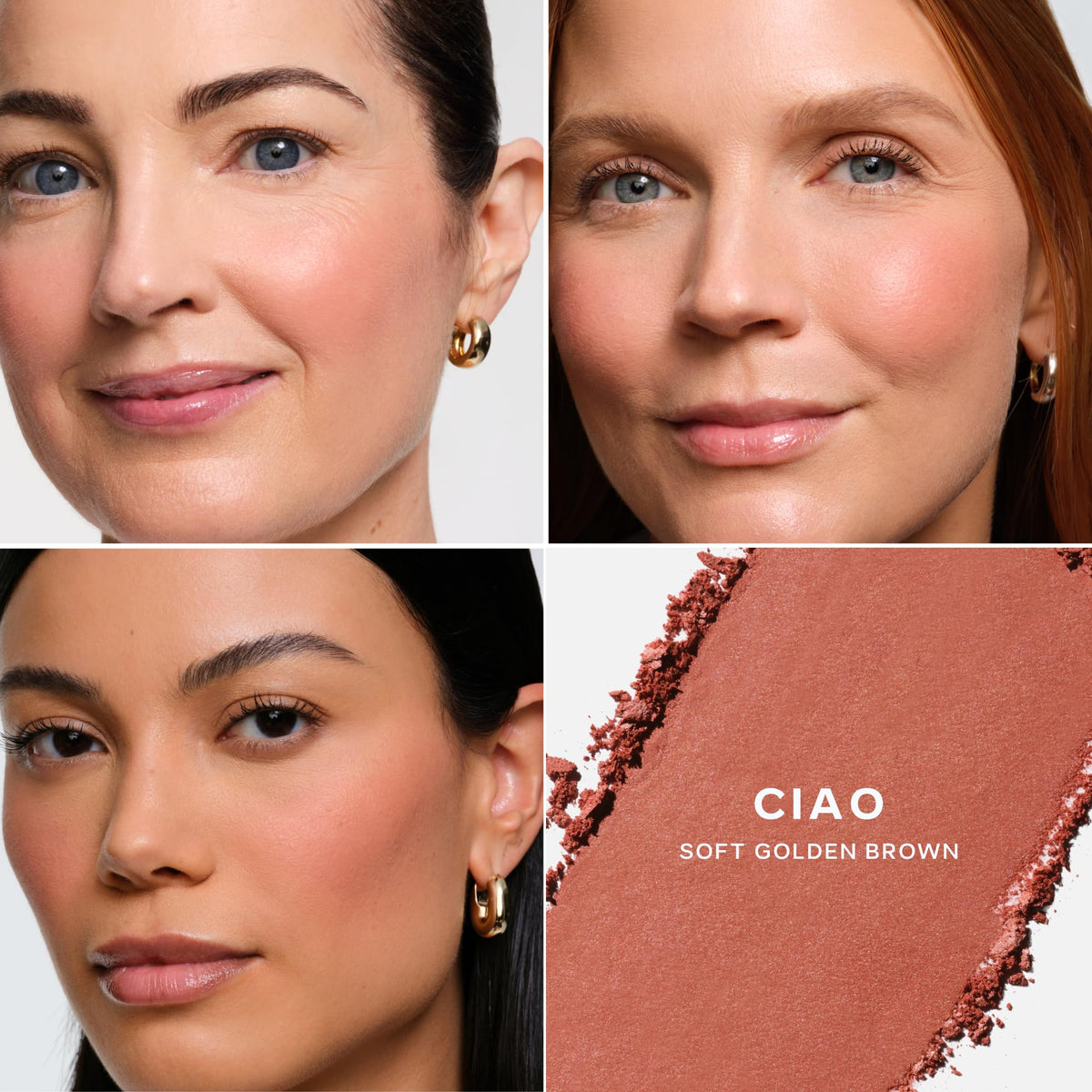 Saie SuperSuede Baked Blush - Talc-Free Powder Blush for Cheeks Infused with Hyaluronic Acid, Glycerin + Squalane - Hydrating Face Makeup for a Natural, Diffused Flush of Color - Ciao (0.1 Ounce) SaieBuy Supplements Australia