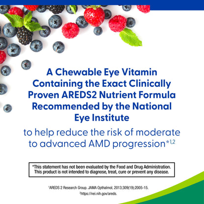 PreserVision AREDS 2 Eye Vitamins, #1 Eye Doctor Recommended Brand, Chewable Lutein and Zeaxanthin Supplement with Vitamin C, Vitamin E,Zinc, and Copper, Mixed Berry, 70 Tablets PreserVision buy supplements Au