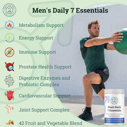 Women's & Men's Daily 7 Essentials + Adaptogen Complex Bundle - Complete Multivitamins with Stress Adaptation Support for Optimal Health