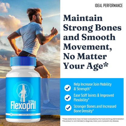 Flexopril Ultra Joint Support Capsules, Official Flexopril Supplement Pills, All-Natural Formula to Fortify Bones and Bolster Flexibility - Maximum Strength, FlexoprilUltra Pills Reviews (3 Pack) IDEAL PERFORMANCEBuy Supplements Australia