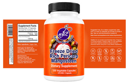 Natural Home Cures Freeze-Dried Mangosteen Rich Pericarp Capsules – 56+ Xanthones & Flavonoids, High ORAC Antioxidant Support, 515 mg, 120 Vegan Capsules Natural Home Cures buy supplements Au