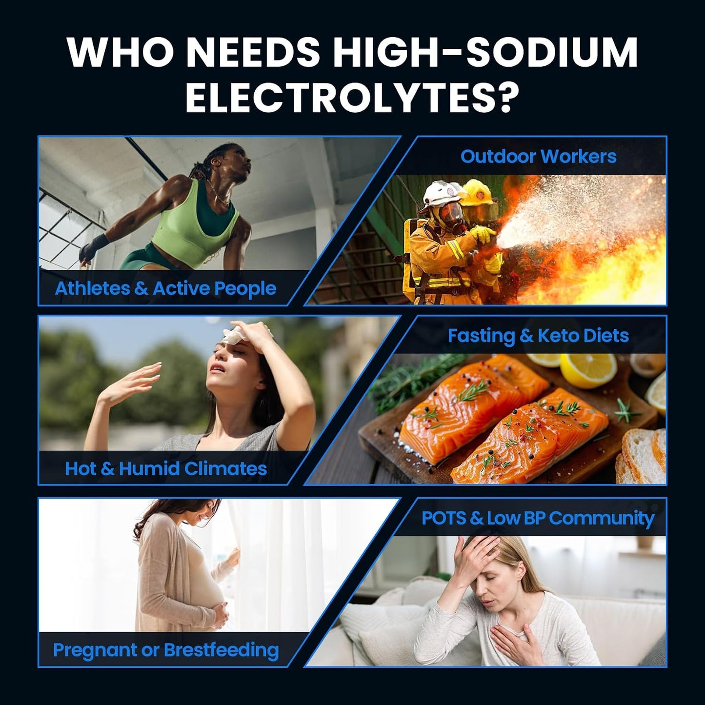 Venture Pal High Sodium Electrolyte Powder Packets | Sugar Free Hydration Drink Mix | Sodium, Magnesium, Potassium & Vitamins | Zero Calories | Keto, Vegan & Paleo Friendly | 16 Sticks