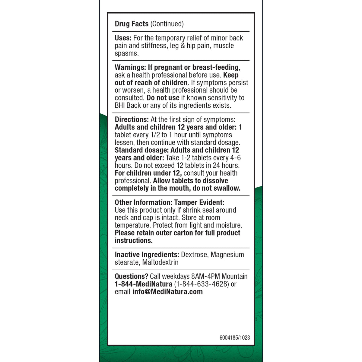 BHI Pain & Spasm Bundle BHI Back Homeopathic Support for Back Pain (100 Tablets) +BHI Spasm, Natural Relief for Cramps & Spasms, Homeopathic Medicine (100 Tablets) MediNaturaBuy Supplements Australia