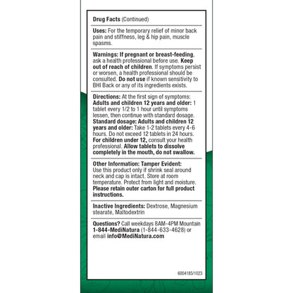 BHI Pain & Spasm Bundle BHI Back Homeopathic Support for Back Pain (100 Tablets) +BHI Spasm, Natural Relief for Cramps & Spasms, Homeopathic Medicine (100 Tablets) MediNaturaBuy Supplements Australia