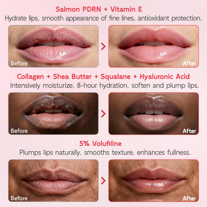YouthVibe Lip Mask Overnight Moisturizing - Nourish & Hydrate, Antioxidants, 5% Volufiline, Vitamin E, Shea Butter, PDRN & Collagen Sleeping Lip Treatment for Dry, Chapped Lips YouthVibeBuy Supplements Australia