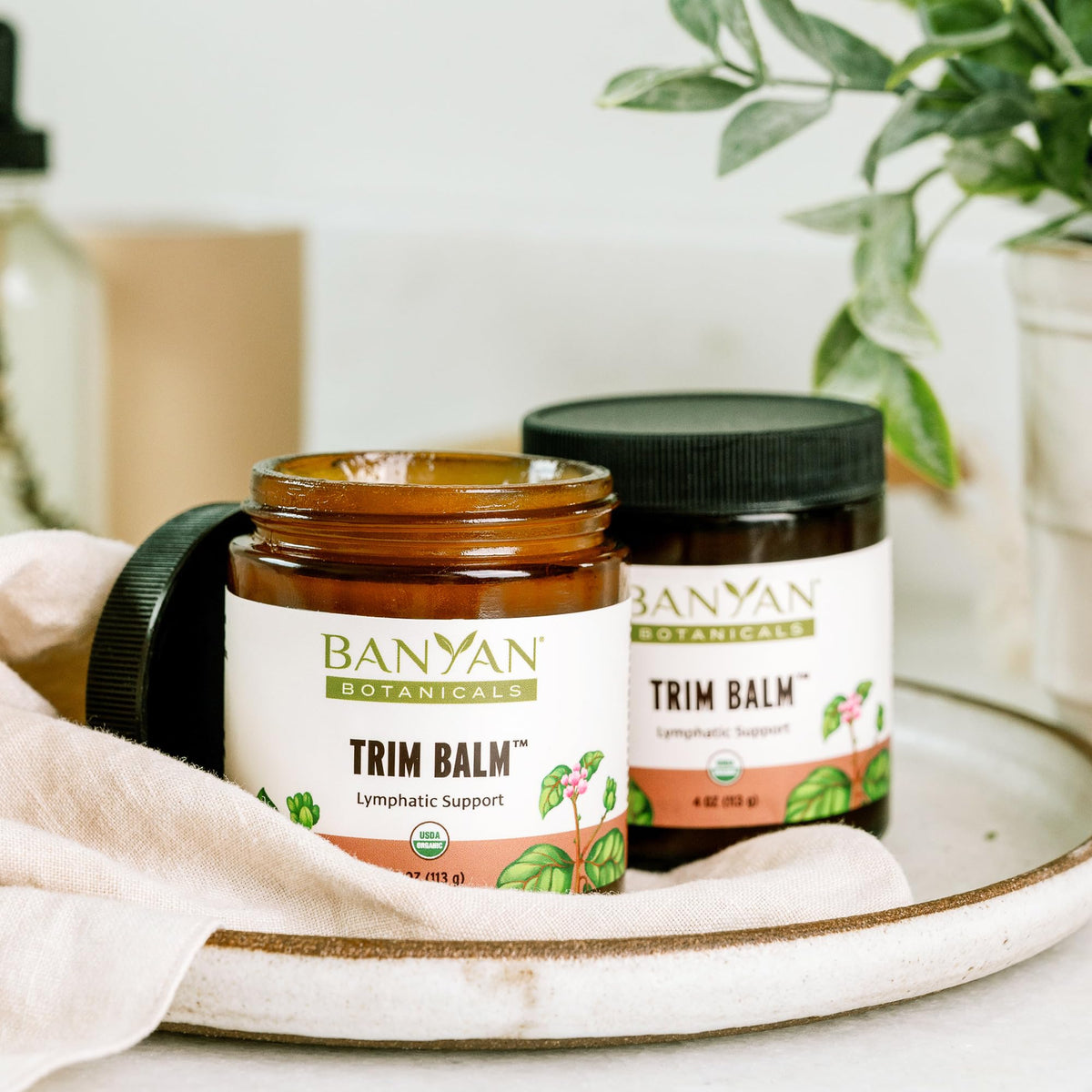 Banyan Botanicals Trim Balm - Certified Organic, 4 oz - Chitrak and Guggulu Increases Metabolism Banyan BotanicalsBuy Supplements Australia