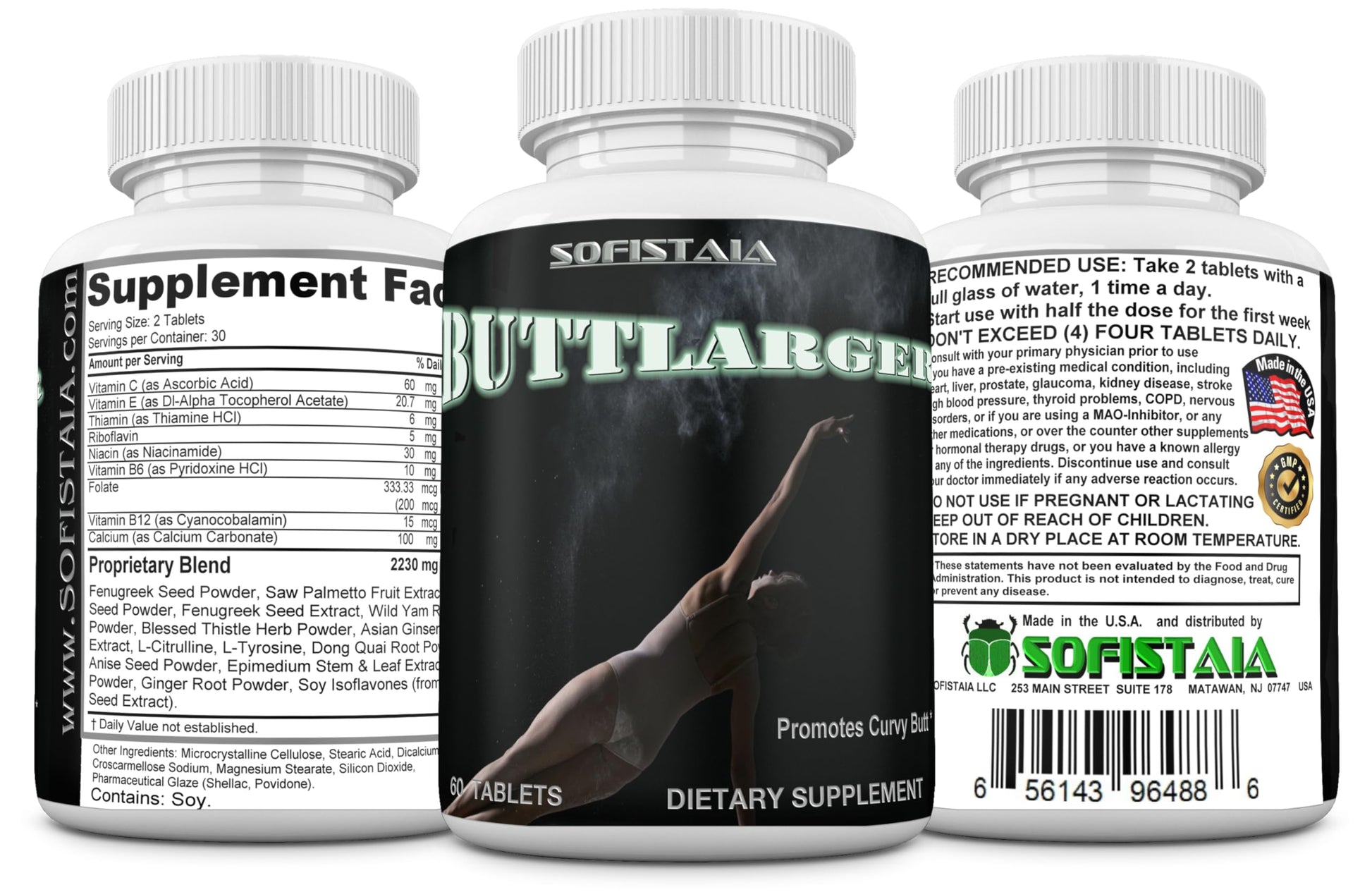 BEAUTIFYEM Sofistaia BUTTLARGER Natural Enhancement Supplement, 60 Tablets, Essential Nutrients for Curves and Confidence BEAUTIFYEM buy supplements Au