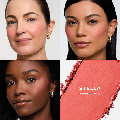 Saie Cheek Flush Duo - Dew Liquid Blush (.40 oz, Hottie), SuperSuede Baked Powder Blush (.01 oz, Stella) - Layerable, Skin-Nourishing Blushes for a Seamless Radiant Finish SaieBuy Supplements Australia