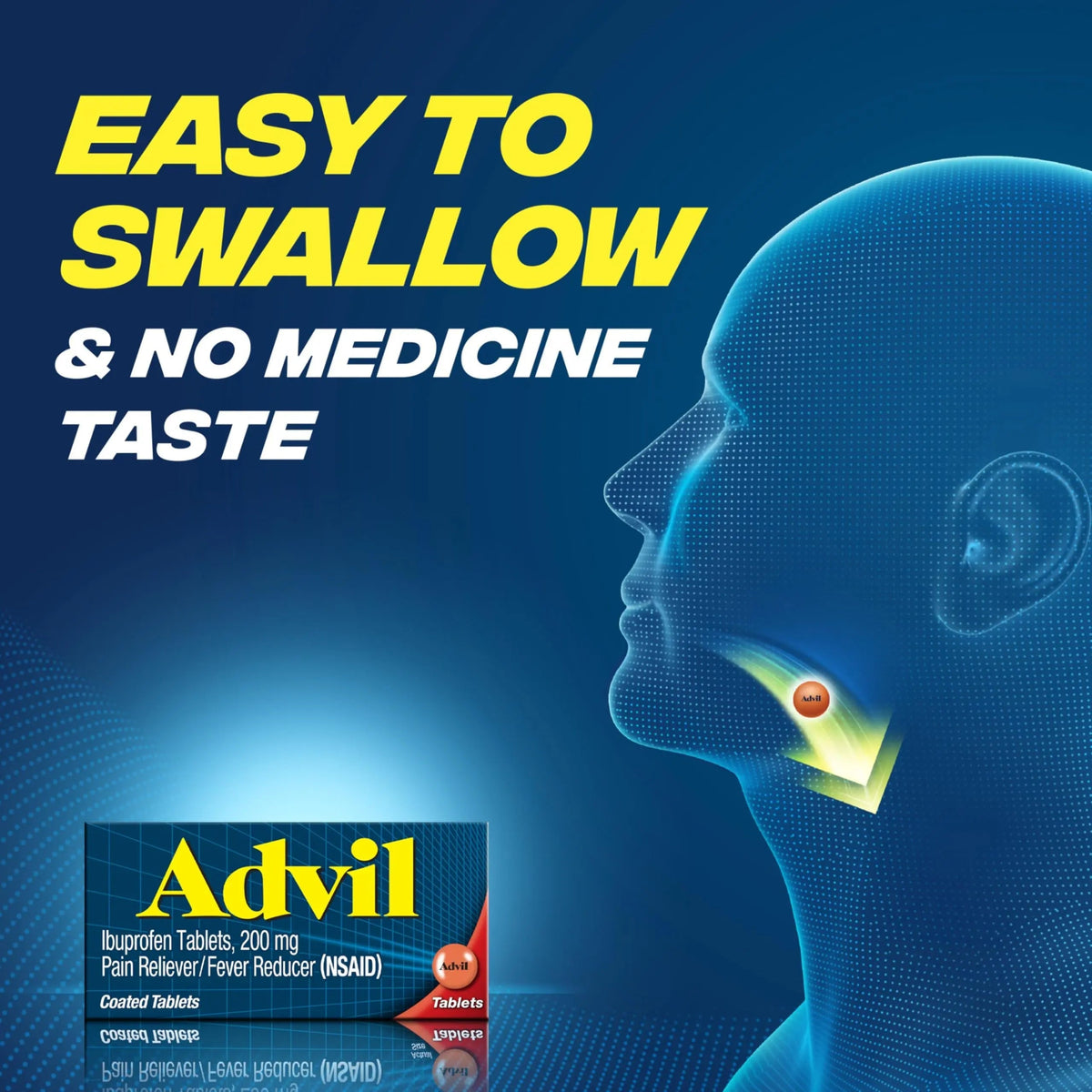 Advil Pain Reliever and Fever Reducer, Pain Relief Medicine with Ibuprofen 200mg for Headache, Backache, Menstrual Pain and Joint Pain Relief - 300+24 Coated Tablets AdvilBuy Supplements Australia
