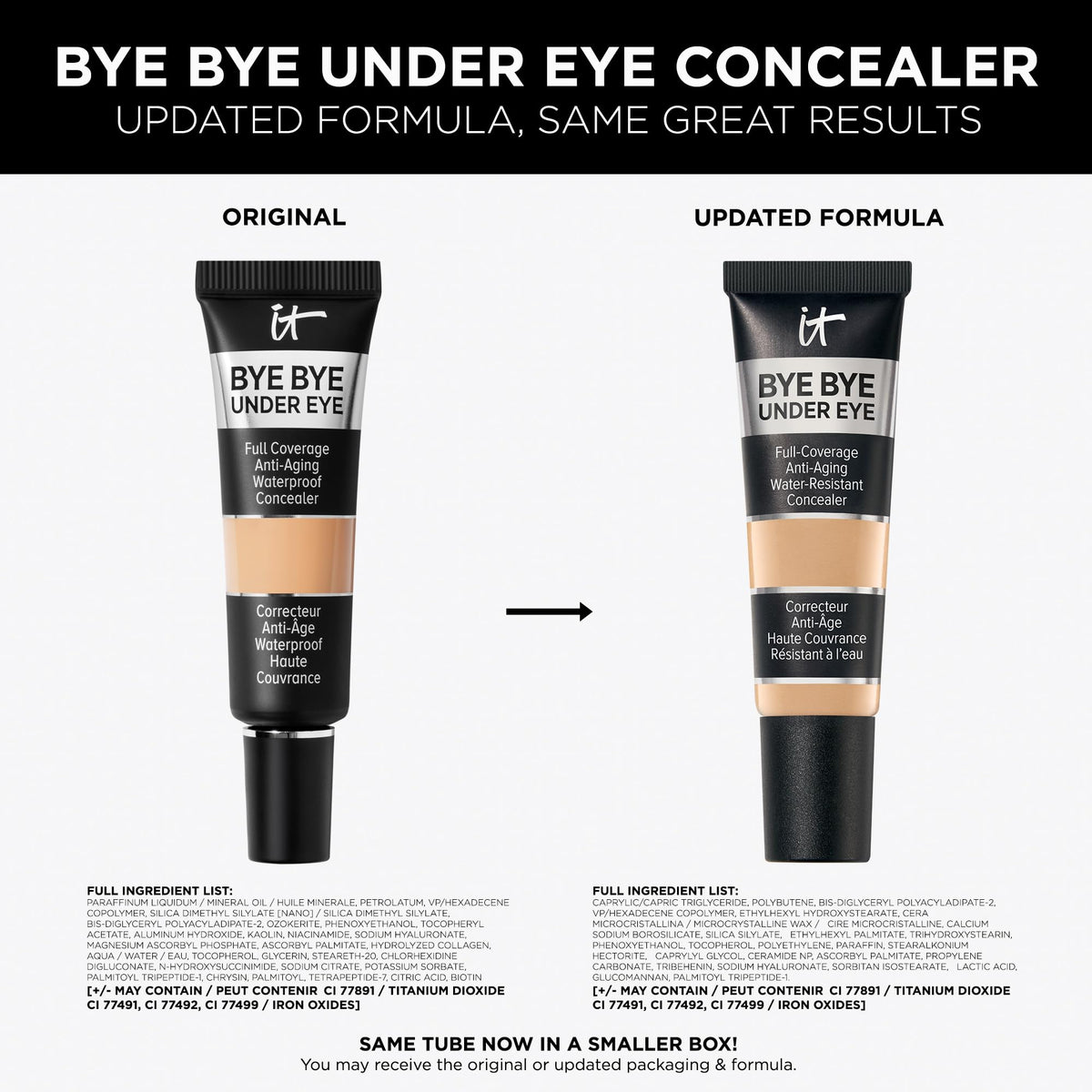 IT Cosmetics Bye Bye Under Eye Concealer (Light Nude) - Water-Resistant, Full Coverage Brightening Concealer For Dark Circles, Fine Lines, Redness & Discoloration, Anti-Aging, 24H Wear - 0.4 fl oz IT CosmeticsBuy Supplements Australia