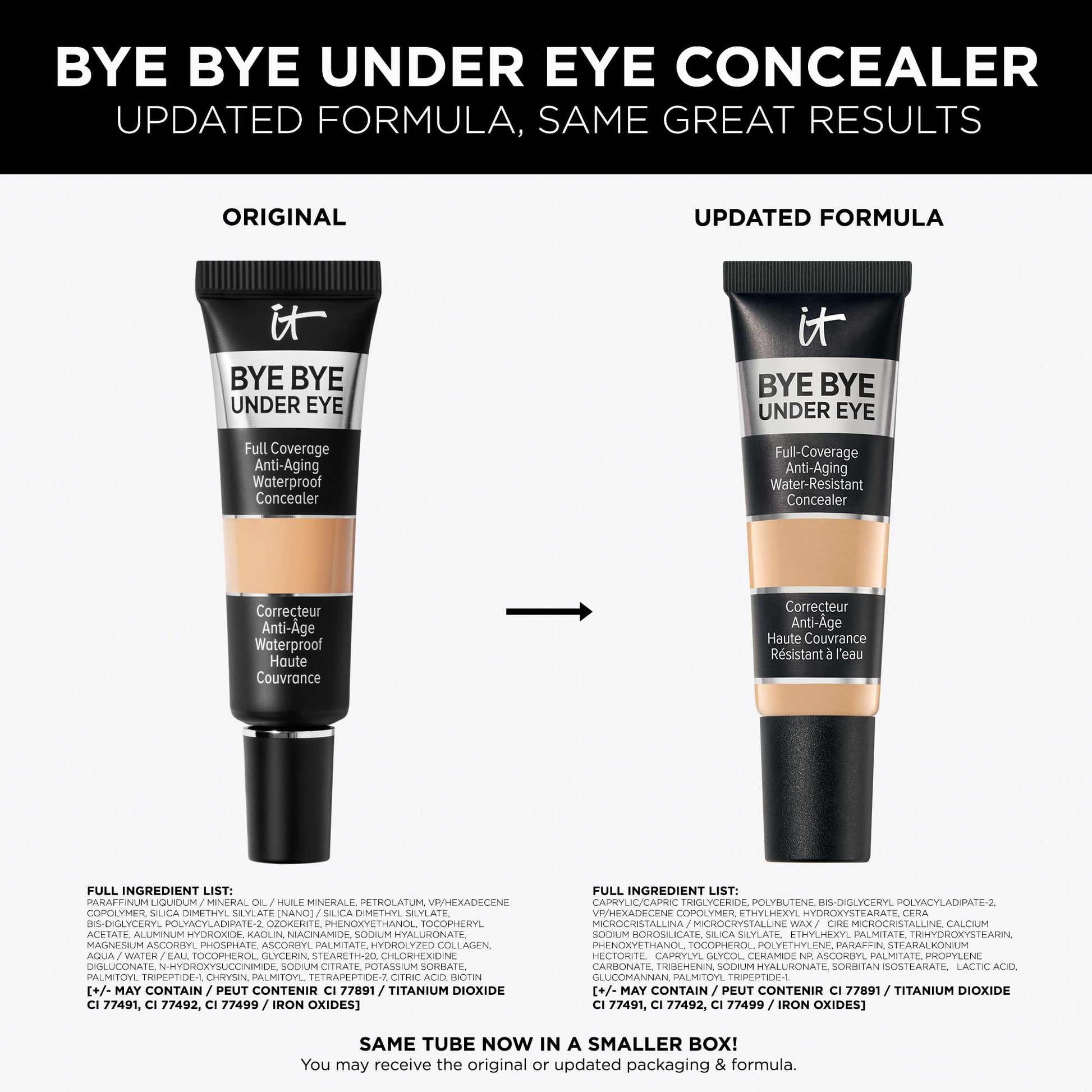 IT Cosmetics Bye Bye Under Eye Concealer (Light Nude) - Water-Resistant, Full Coverage Brightening Concealer For Dark Circles, Fine Lines, Redness & Discoloration, Anti-Aging, 24H Wear - 0.4 fl oz IT CosmeticsBuy Supplements Australia