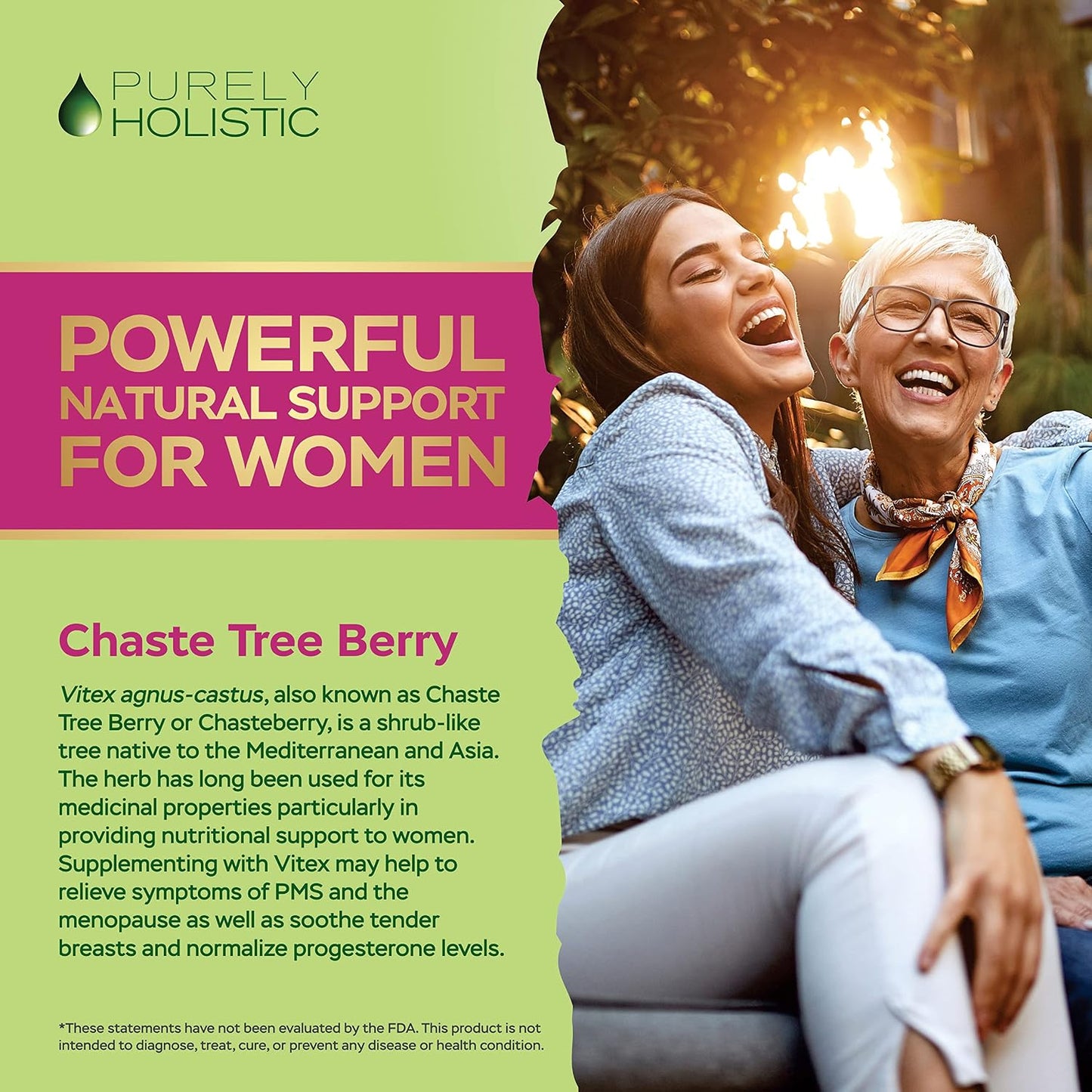 Purely Holistic Dim 400mg & Bioperine + Vitex Chaste Berry 650mg Bundle - 270 Vegan Capsules - Made in the USA