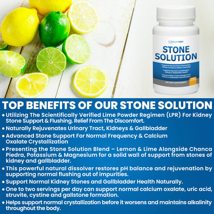 Stone Solution Capsules- Natural Dissolver, Kidney Stone Support & Kidney Cleanser Chanca Piedra Stone Breaker Gallbladder Cleanse, Flush & Stop Recurrence, Stone Relief 60 Servings Kidney Restore buy supplements Au