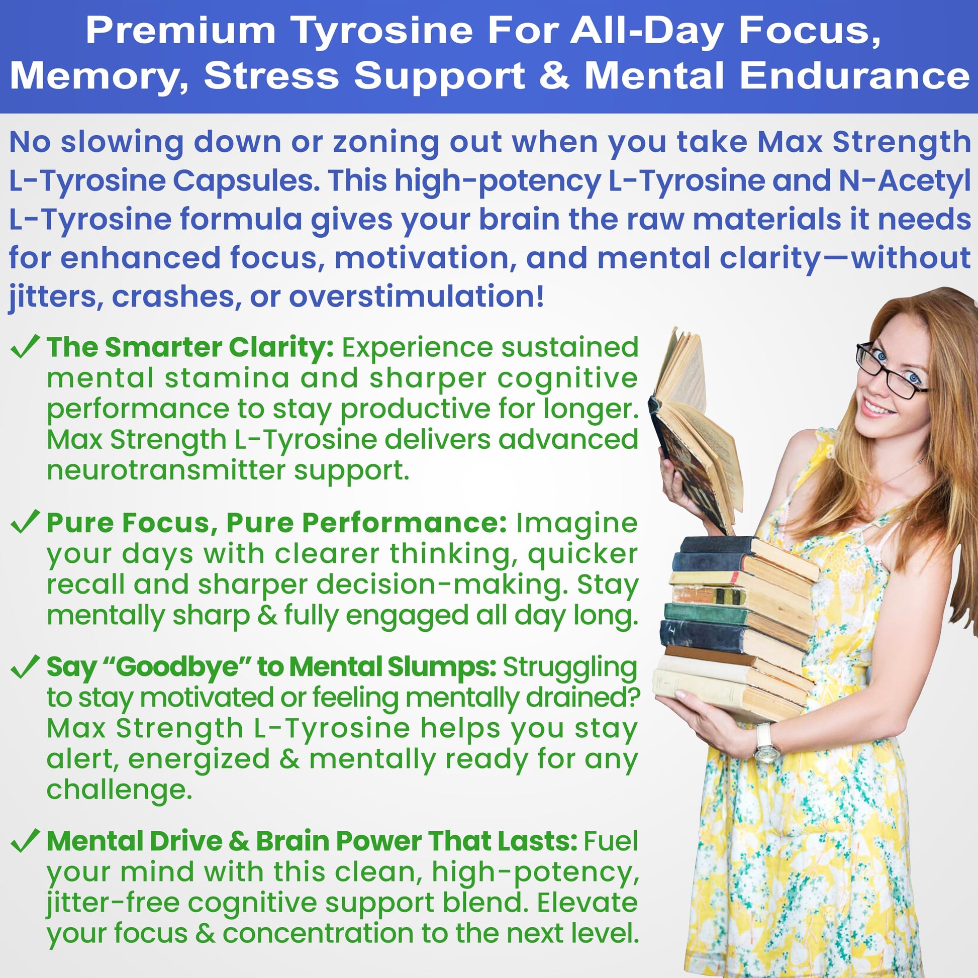Max Strength L Tyrosine Supplement & N Acetyl L Tyrosine Peak Focus, Alertness, Concentration, Body & Mind Energy. L-Tyrosine 850mg Per 1 Capsule. A Well-Being Nutrient Boost For Performance BioWisdom Nutraceuticals buy supplements Au