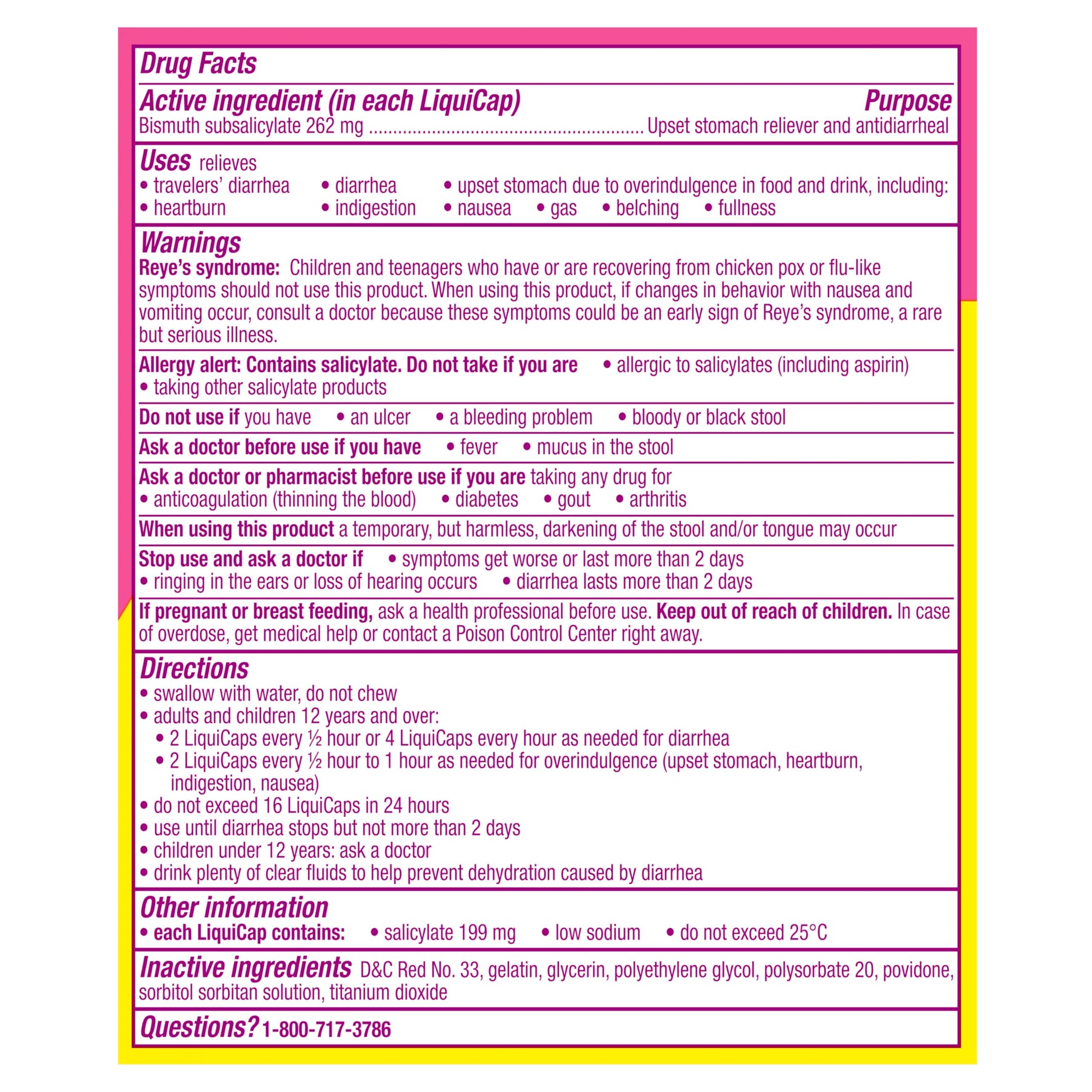 Pepto Bismol Liquicaps, Upset Stomach Relief, Nausea Relief, Heartburn Relief, Indigestion Relief, Anti Diarrhea Medication for Adults - 5 Symptom Fast Relief, No Flavor, 48 ct Pepto Bismol buy supplements Au