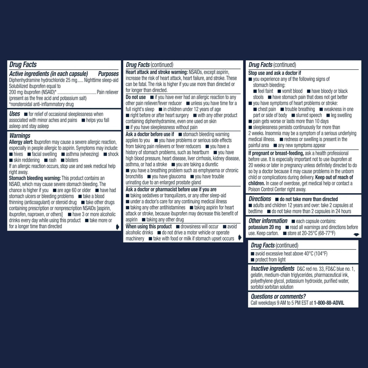 Advil PM Liqui-Gels Minis, 80 Liquid Filled Capsules AdvilBuy Supplements Australia