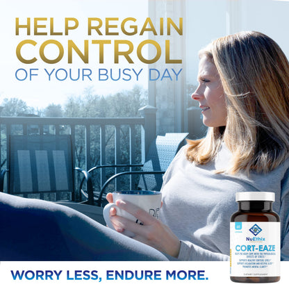 NuEthix Formulations Relaxation Supplement Bundle: Cort-Eaze Cortisol-Control Supplement, 60 Capsules, 30 Servings and Relax Liposomal, 2 Fluid Ounces, 30 Servings NuEthix Formulations buy supplements Au