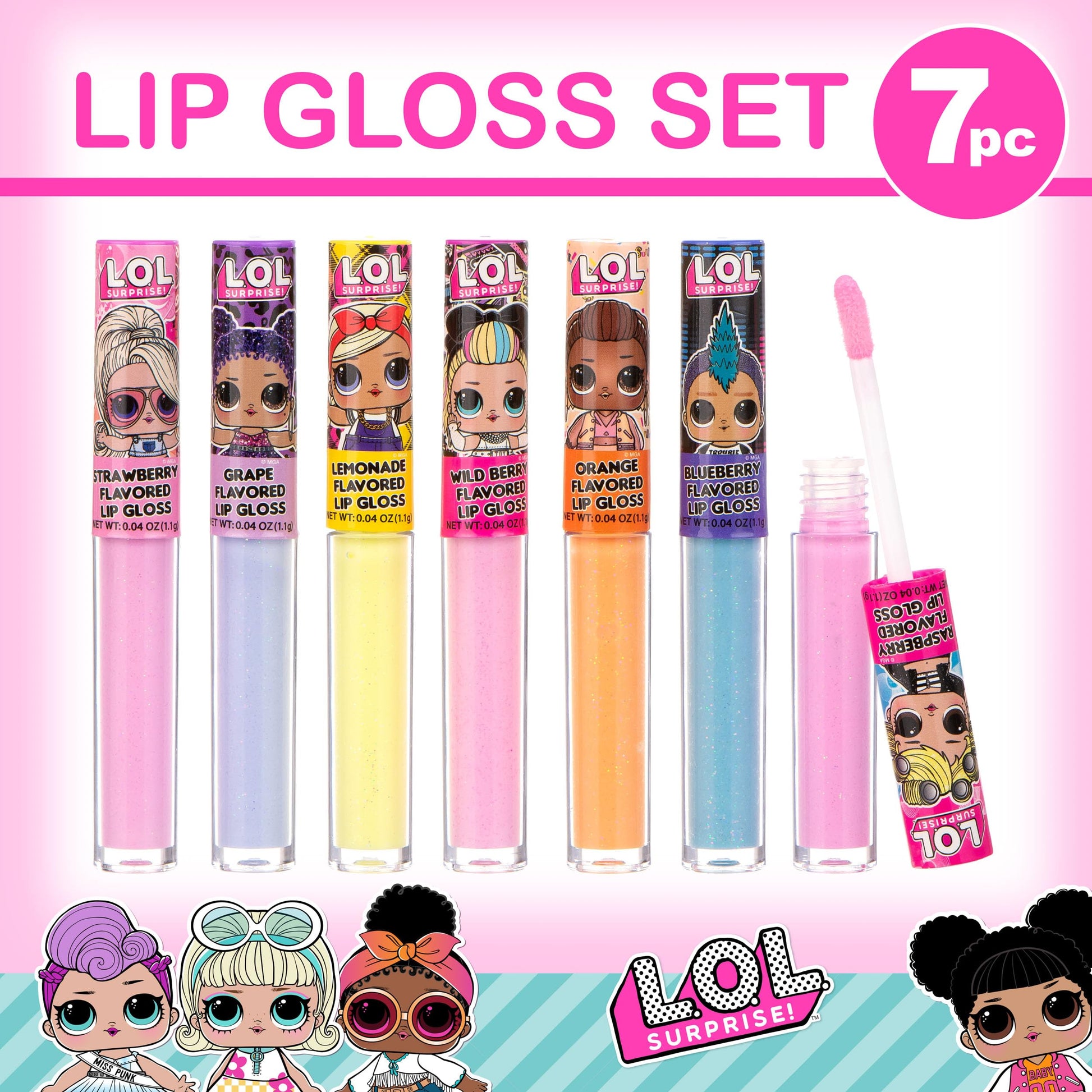 L.O.L Surprise 7-Pack Lip Gloss for Girls, Lol Lip Gloss L.O.L. Surprise!Buy Supplements Australia