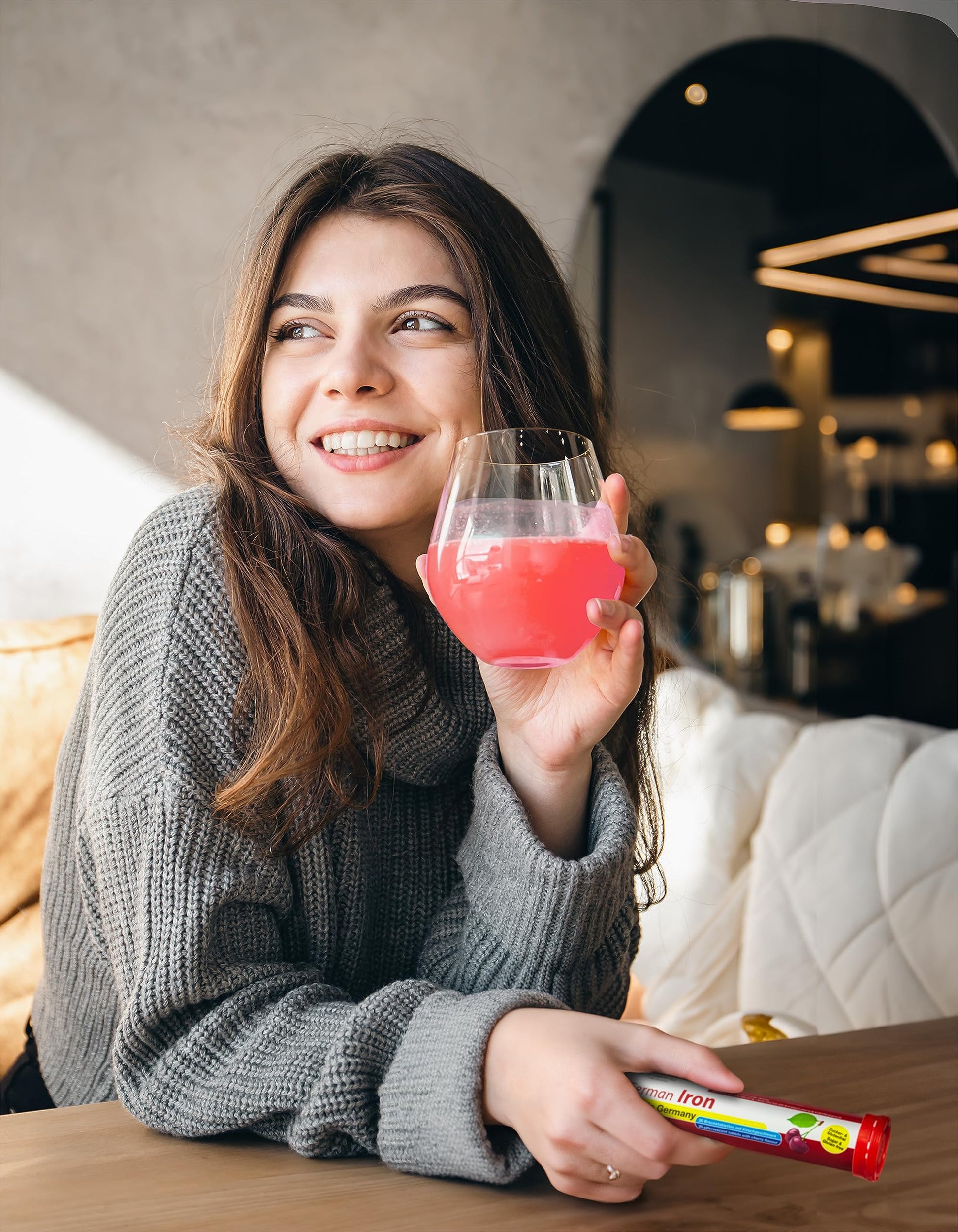 T&D German Iron 14 mg - 60 Vegan Drink Effervescent Tablets - Cherry Flavor - Made in Germany T&D buy supplements Au