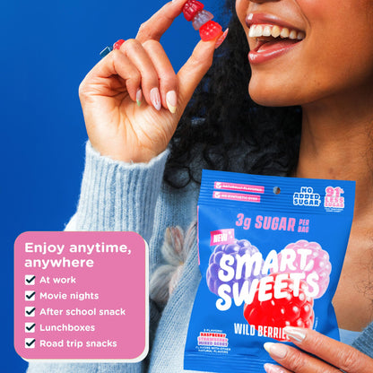 SmartSweets Sweet Fish, Low Sugar Gummy Candy (3g), Low Calorie (130), Gluten-Free -1.8oz (Pack of 12) Packaging may vary