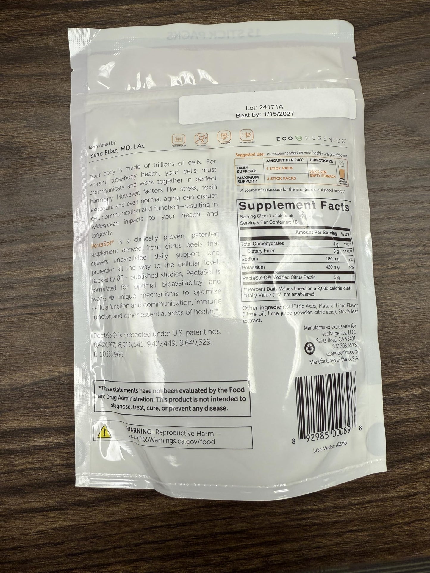 PectaSol Modified Citrus Pectin – 454g Powder – Total-Body Health Supplement to Support the Heart, Immune System, Inflammation Response & Healthy Aging + Maintain Healthy Galectin-3 Levels