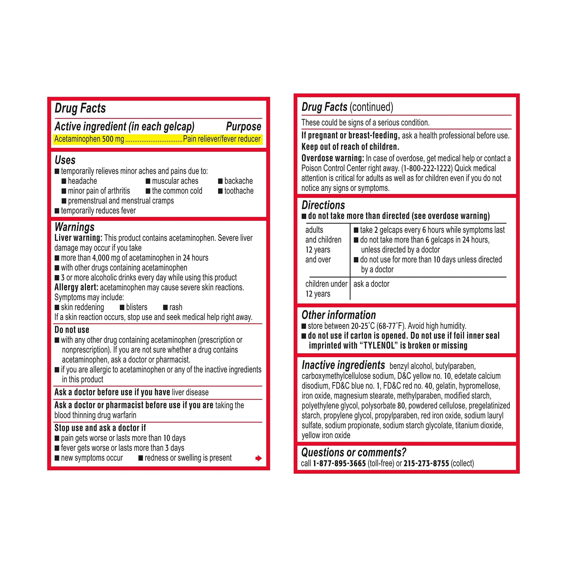 Benadryl Ultratabs Antihistamine Allergy Relief Tablets with 25 mg Diphenhydramine HCl, 100 ct and Tylenol Extra Strength Pain Reliever Rapid Release Gels with 500 mg Acetaminophen, 100 ct TylenolBuy Supplements Australia