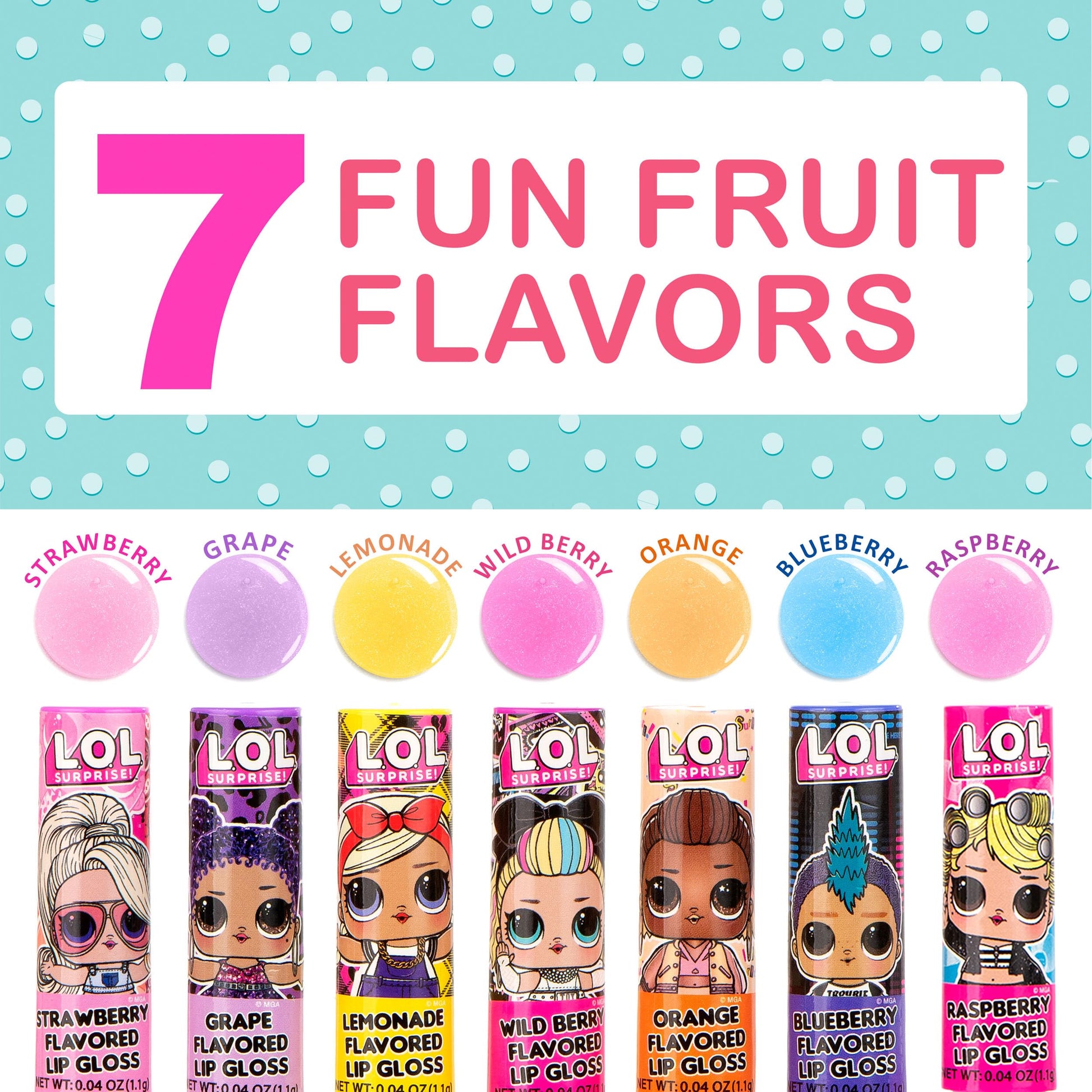 L.O.L Surprise 7-Pack Lip Gloss for Girls, Lol Lip Gloss L.O.L. Surprise!Buy Supplements Australia