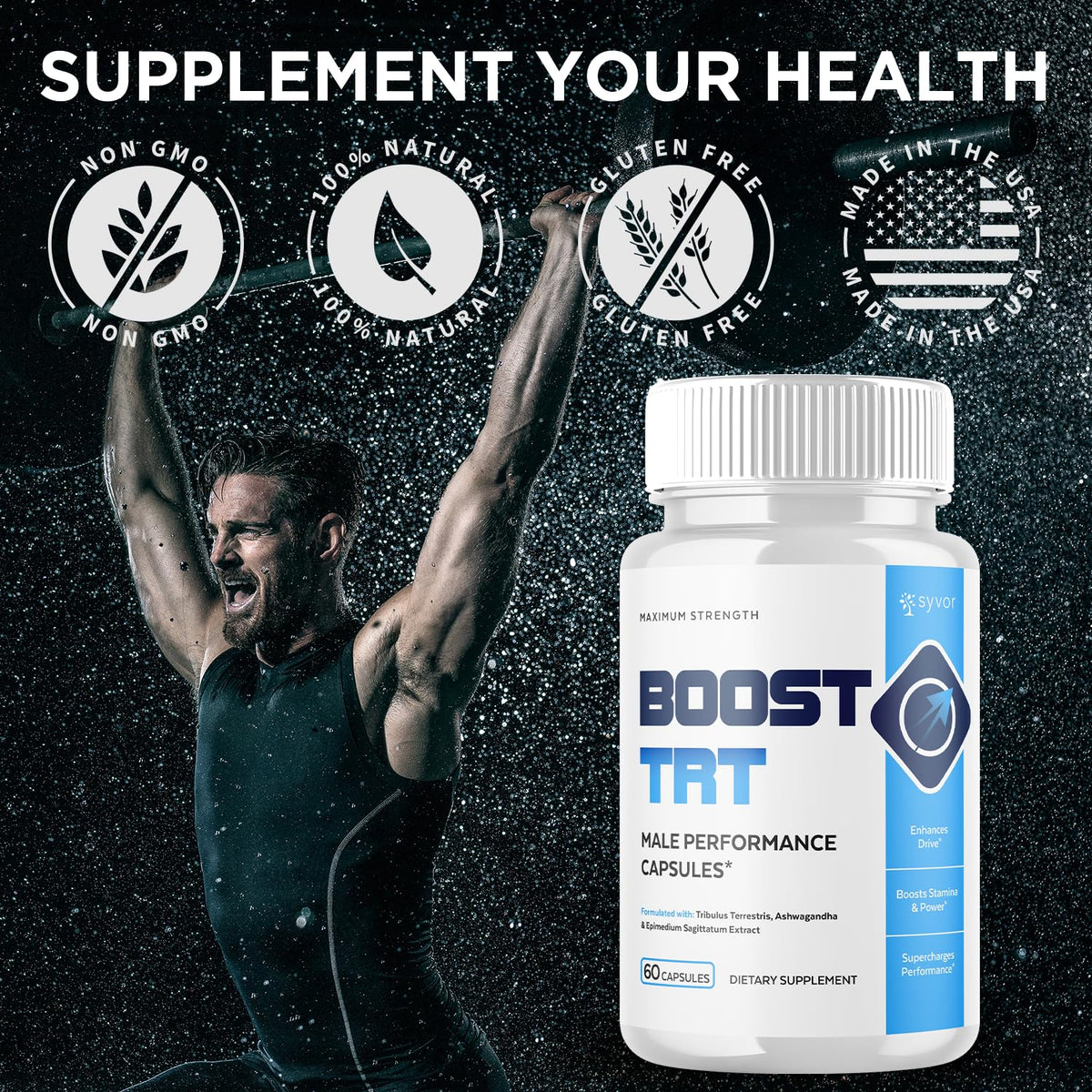 (2 Pack) Boost TRT Capsules, Official BoostTRT Capsules with All Natural Ingredients, Advanced Health & Wellness Support Formula with Max Strength Premium Active Lifestyle Vitamins (120 Capsules) Syvor buy supplements Au