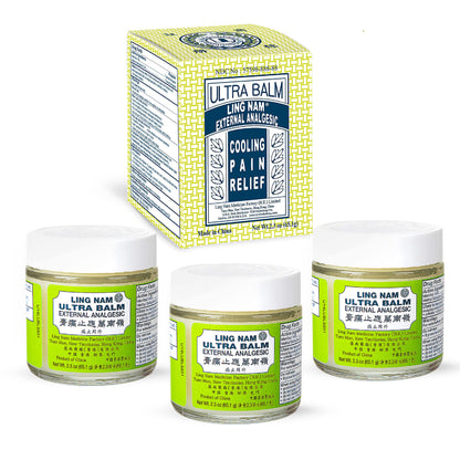Ling Nam Ultra Balm External Analgesic, for Cooling Pain Relief Simple Backache Arthritis Strains Bruises Sprain, Muscle Pain, Muscle Soreness, 2.3oz (Pack of 3) Ling NamBuy Supplements Australia