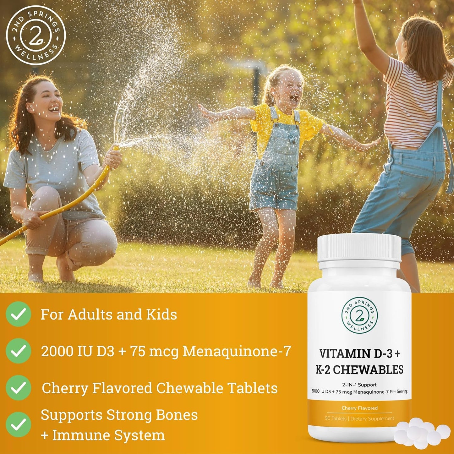 Women's Daily 7 Essentials & Vitamin D3 + K2 Chewables Bundle