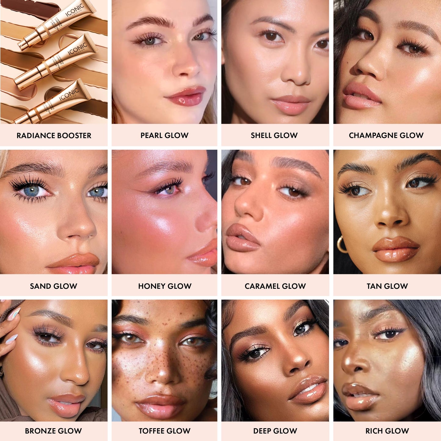 ICONIC LONDON Radiance Booster | Liquid Radiance Lightweight Skin Tint for a Glowy Makeup Look, Cruelty Free, Vegan Makeup (Honey Glow) 30 mL/ 1.01 Fl Oz ICONIC LONDON buy supplements Au